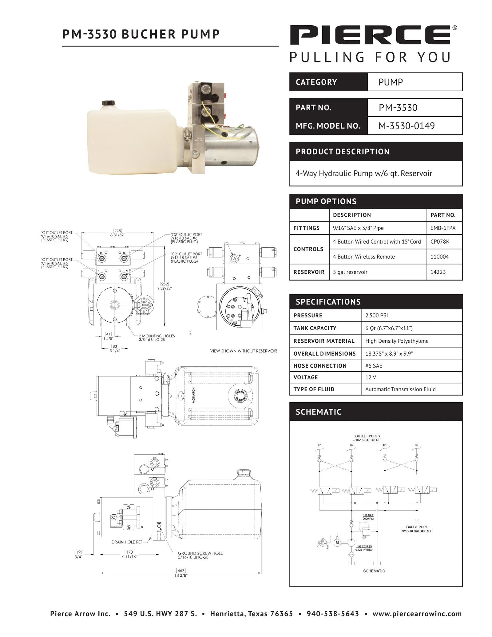 PM-3530 Spec Sheet - Page 1