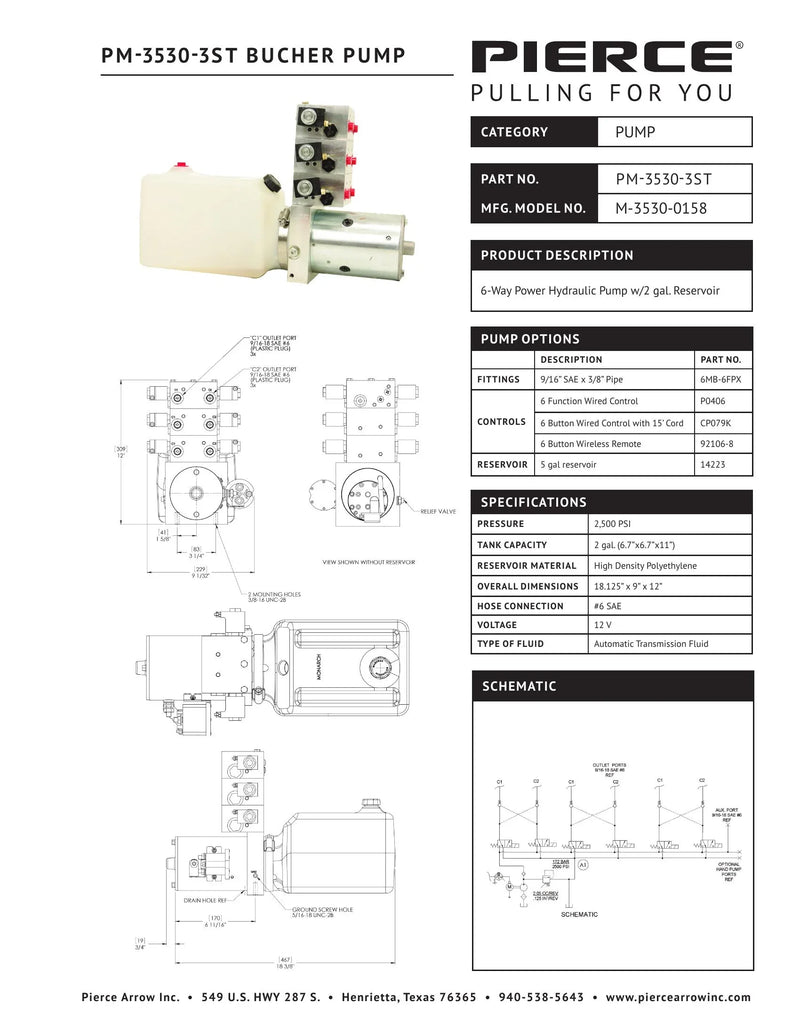 PM-3530-3ST Spec Sheet — Page 1