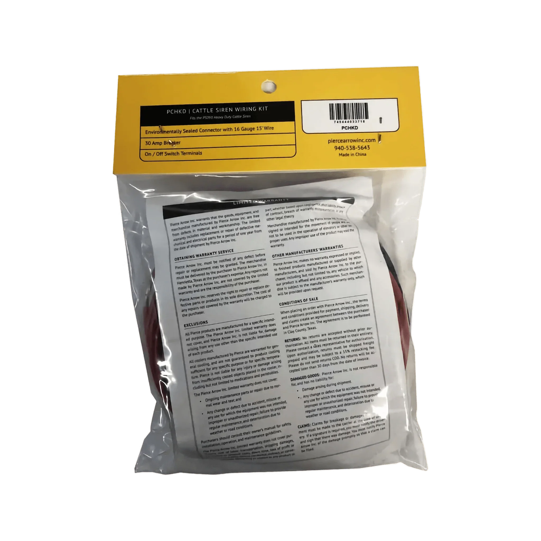 Wiring Kit for PS093 Cattle Siren