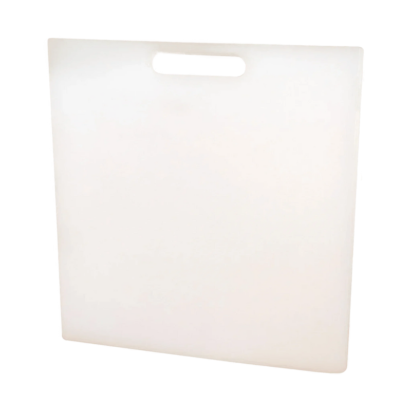 The PIERCE Coolers Cutting Board Divider (75 Quart) is a white, rectangular board with a built-in handle, shown standing upright against a white background.