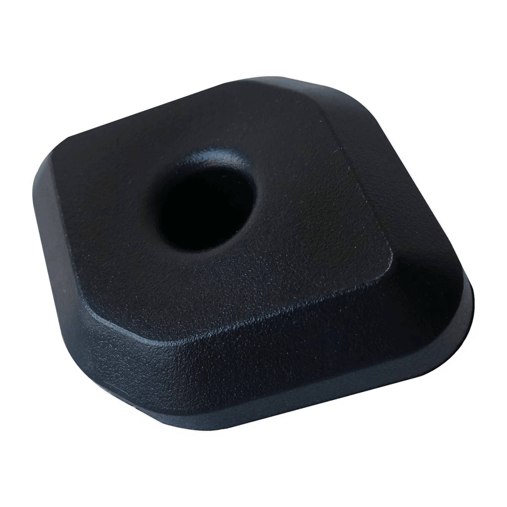 The PIERCE Coolers | Foot | Version 2 features a black, square rubber base with rounded corners and a central hole, shown against a white background.