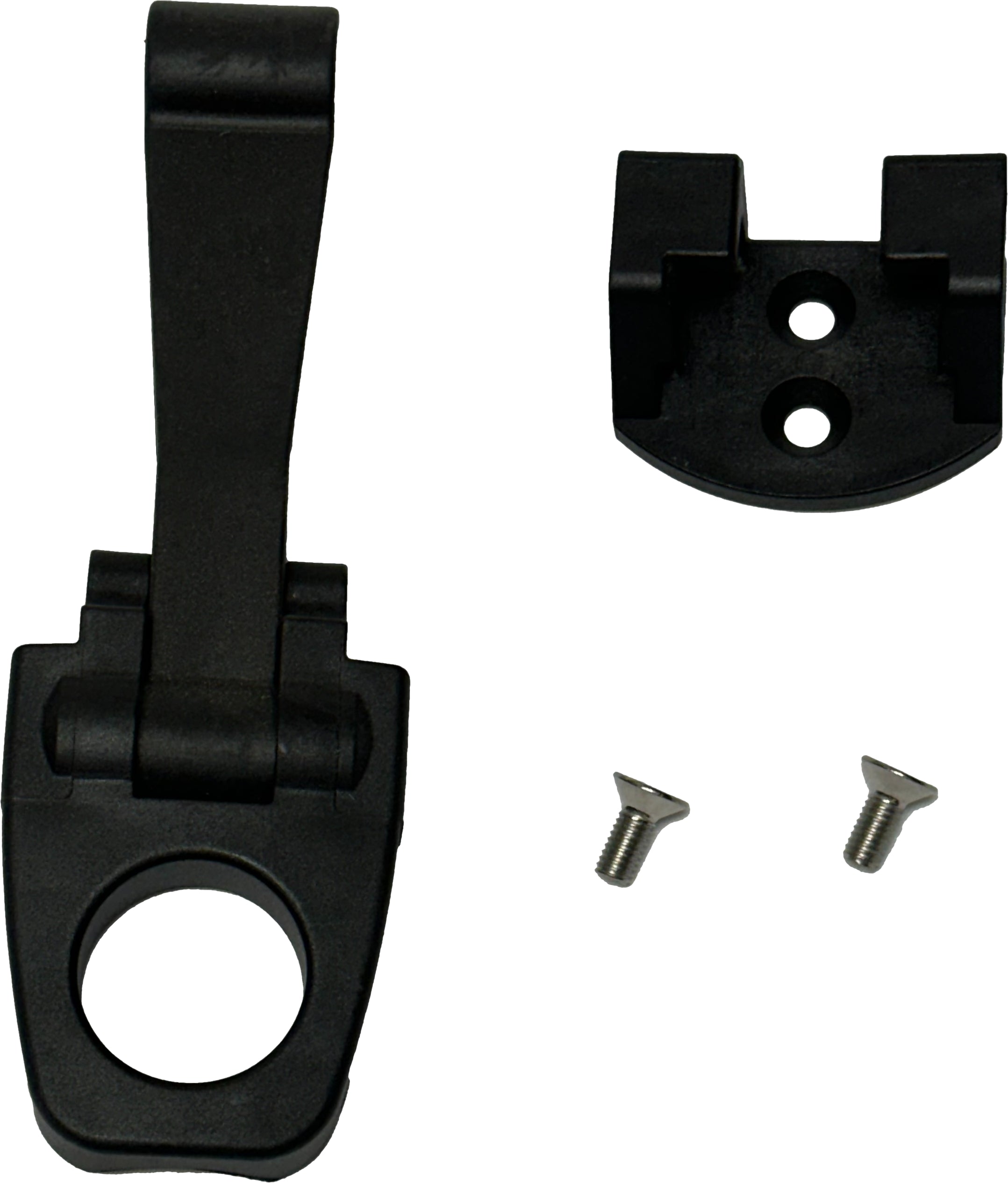 PIERCE Coolers Latch Long Version 2 wall mount bracket in black, featuring two screws on a white background.