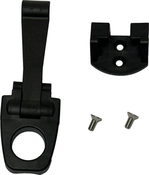 PIERCE Coolers Latch Long Version 2 wall mount bracket in black, featuring two screws on a white background.