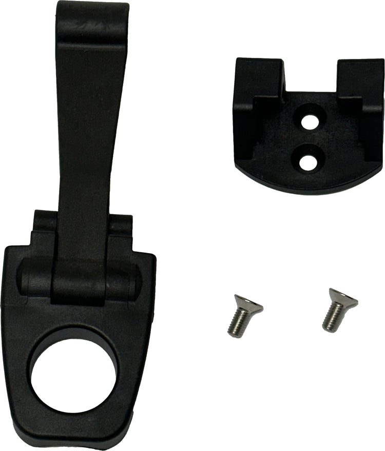 PIERCE Coolers Latch Long Version 2 wall mount bracket in black, featuring two screws on a white background.