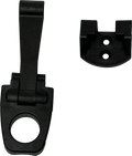 PIERCE Coolers Latch Long Version 2 features a black plastic wall clip with a hinged latch and separate mounting bracket, shown on a white background.