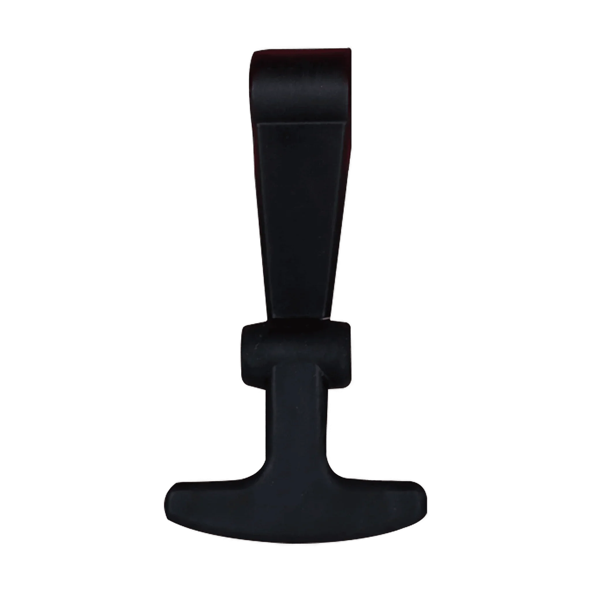 The PIERCE Coolers | Latch, a black T-shaped door knocker, is displayed against a white background.