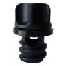 The PIERCE Coolers Plug Version 2 is a black plastic stopper featuring a ridged base and square top, shown isolated on a white background.
