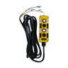 The PIERCE Universal Momentary Pendant Control features four buttons and a 20ft cord with exposed color-coded wires and magnets, ideal for managing solenoid-operated equipment. Brand: PIERCE.