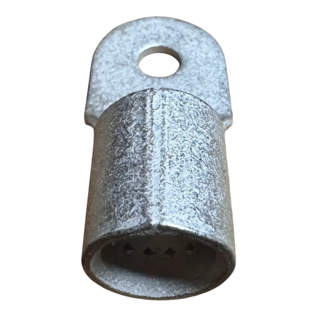 The PIERCE Winch Cable Eyelet for PS9000 and PS12000 Recovery Winches features a cylindrical body with a flat, holed end for secure cable attachment.