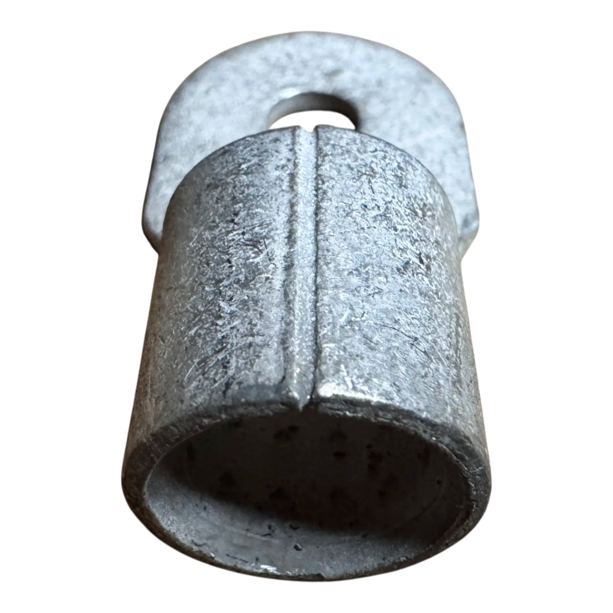 A close-up of the PIERCE Winch Cable Eyelet for PS20000 Recovery Winches, featuring a rugged, textured metal finish and ideal as a replacement part, shown against a white background.