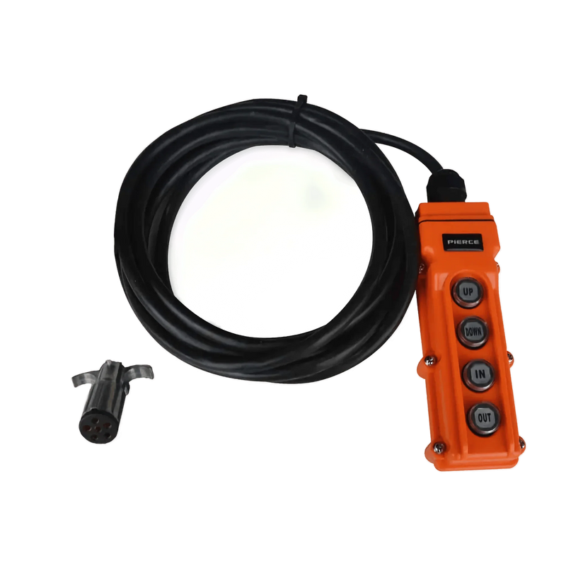 PIERCE 4 Function Momentary Hard-Wired Control Pendant - 20 ft. Cord with 6 Pin Trailer Plug