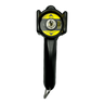 The PIERCE Universal Toggle Switch Remote - No Cord by PIERCE, shown top-down against a white background, has a black and yellow gauge with a hooked end, evoking the look of a replacement pendant for toggle switch remotes.