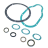 Assorted automotive gaskets and seals, including the PIERCE Seal Kit for Electric Worm Gear Winches, arranged on a white background.