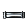 A PIERCE PSHV Winch Series Roller Fairlead in black and silver is shown from the front against a white background.
