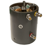 A black cylindrical PIERCE electric planetary winch motor, Style 2, for 20,000 lbs capacity, features visible terminals and a central rotating shaft.