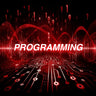 The words "Lodar Programming" from Pierce Arrow, Inc. appear over a red digital circuit board with binary code and abstract waves in the background.