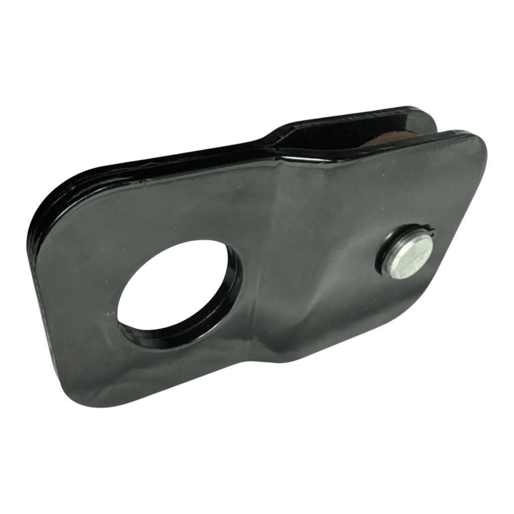 The PIERCE Snatch Block WLL 6,000 lbs features a black metal body with a circular hole and central bolt, shown isolated on a white background.