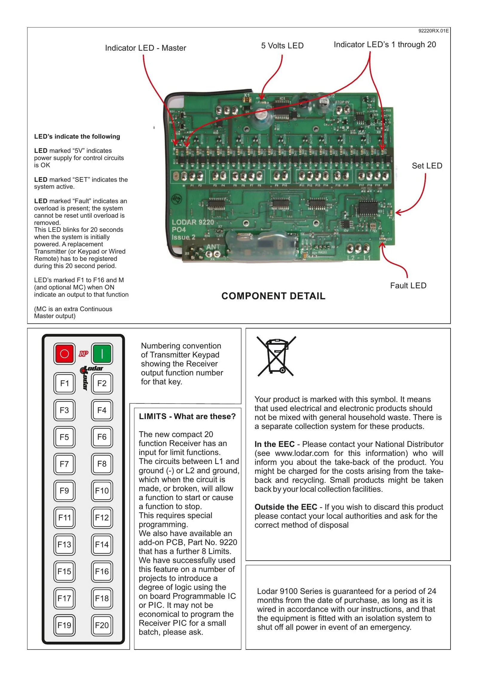 92-93 Series - Wiring Instructions for 10, 16, 20 Function Receivers - Page 3