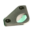 The PIERCE Coolers | Bottle Opener is a metal triangular piece with two screws and a central oval cutout, shown on a white background.