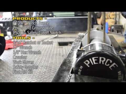 12,500 lb 12V Worm Gear Winch | 8 in Drum