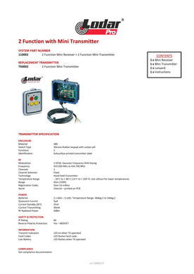 Thumbnail for 110002 - 2 Function with Mini Transmitter