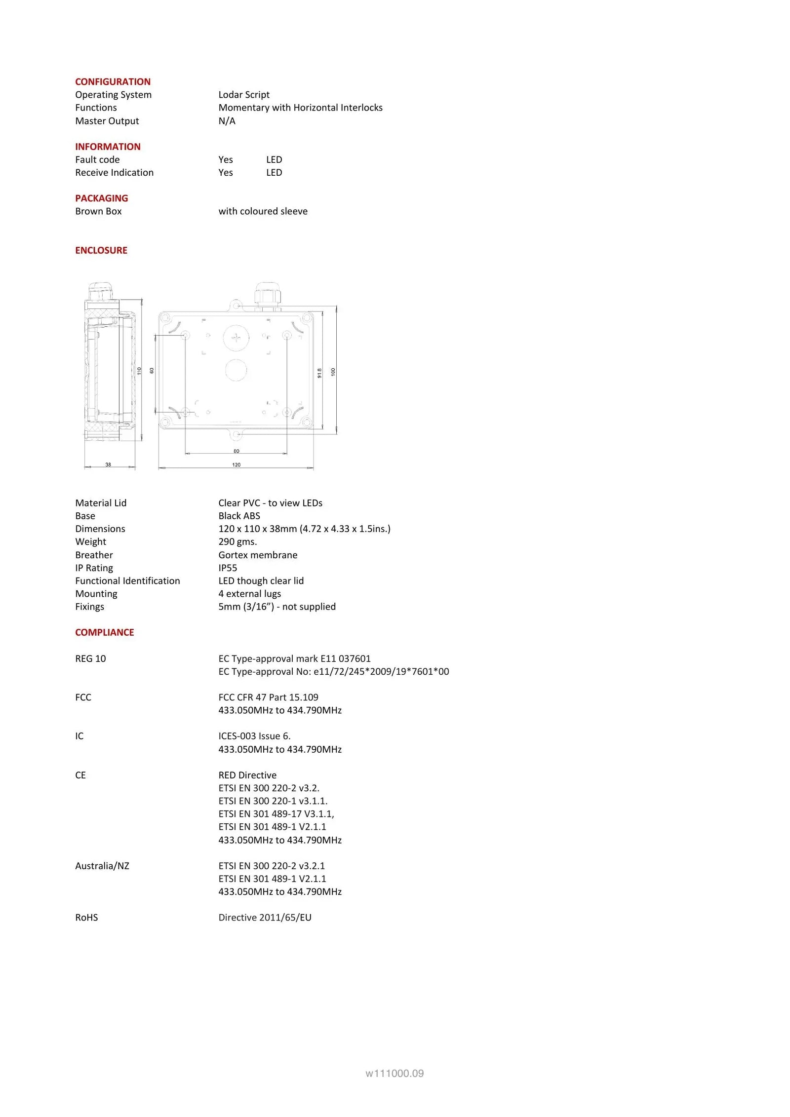 111000 - 2 Function with Standard Transmitter - Page 3