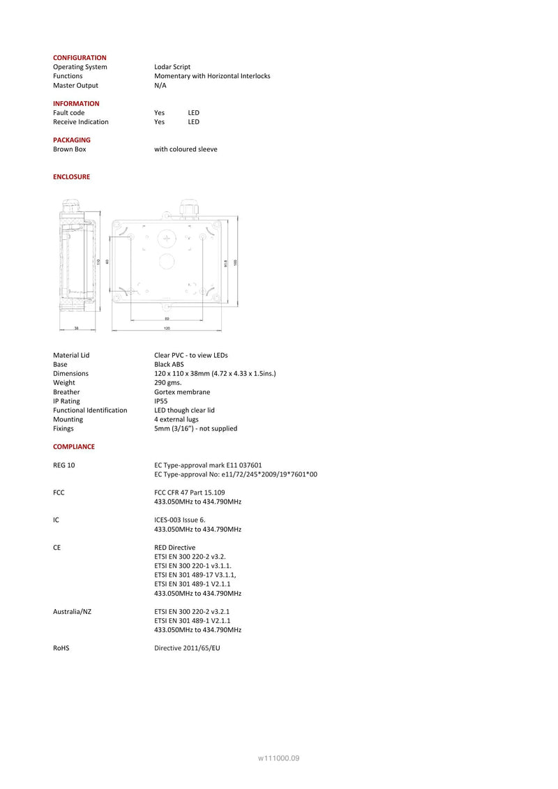 111000 - 2 Function with Standard Transmitter — Page 3