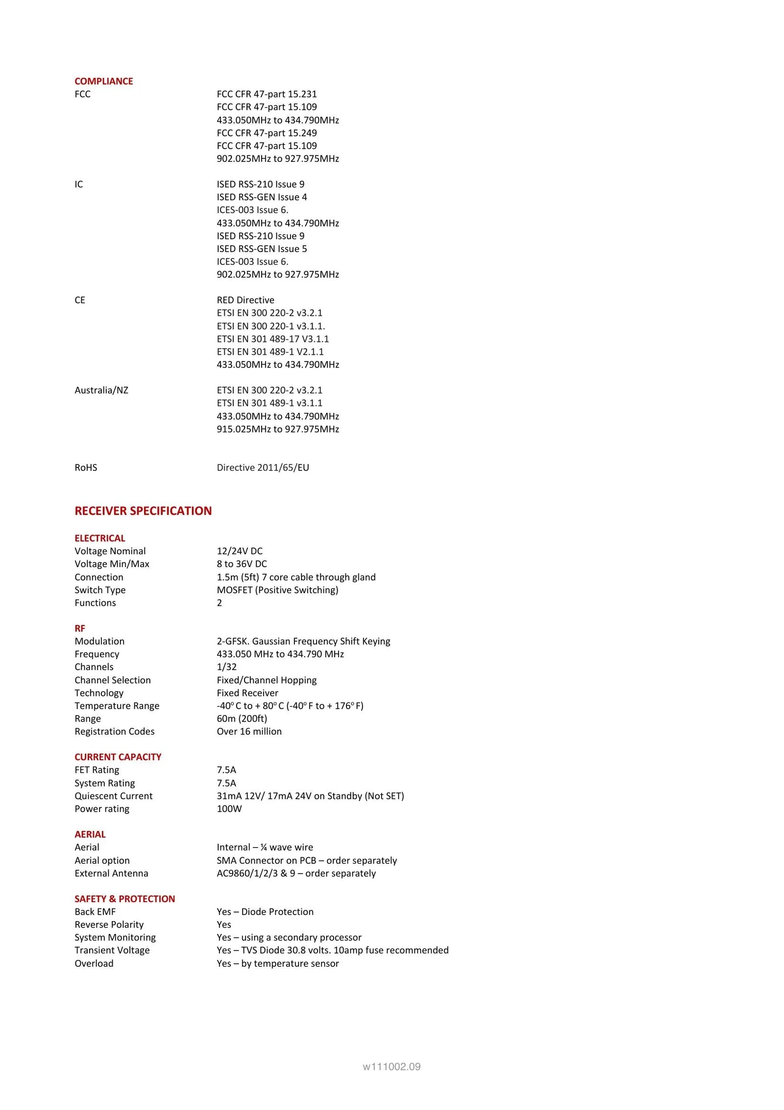 111002. - 2 Function with Standard Transmitter - Page 2