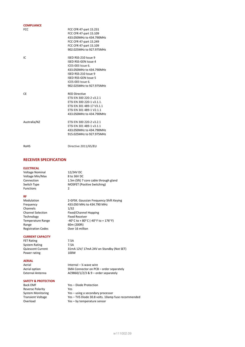 111002. - 2 Function with Standard Transmitter — Page 2