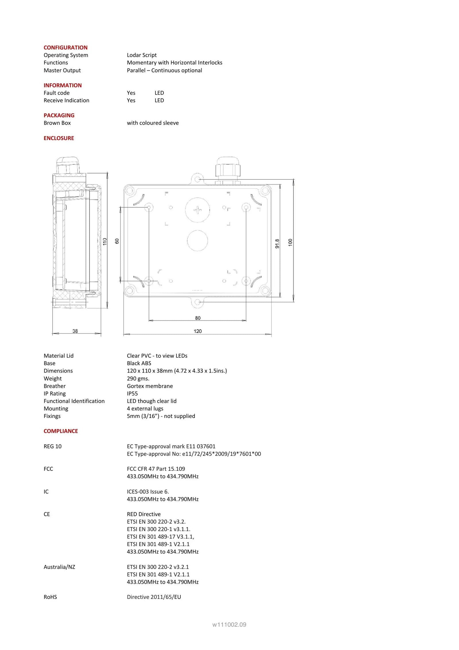 111002. - 2 Function with Standard Transmitter - Page 3