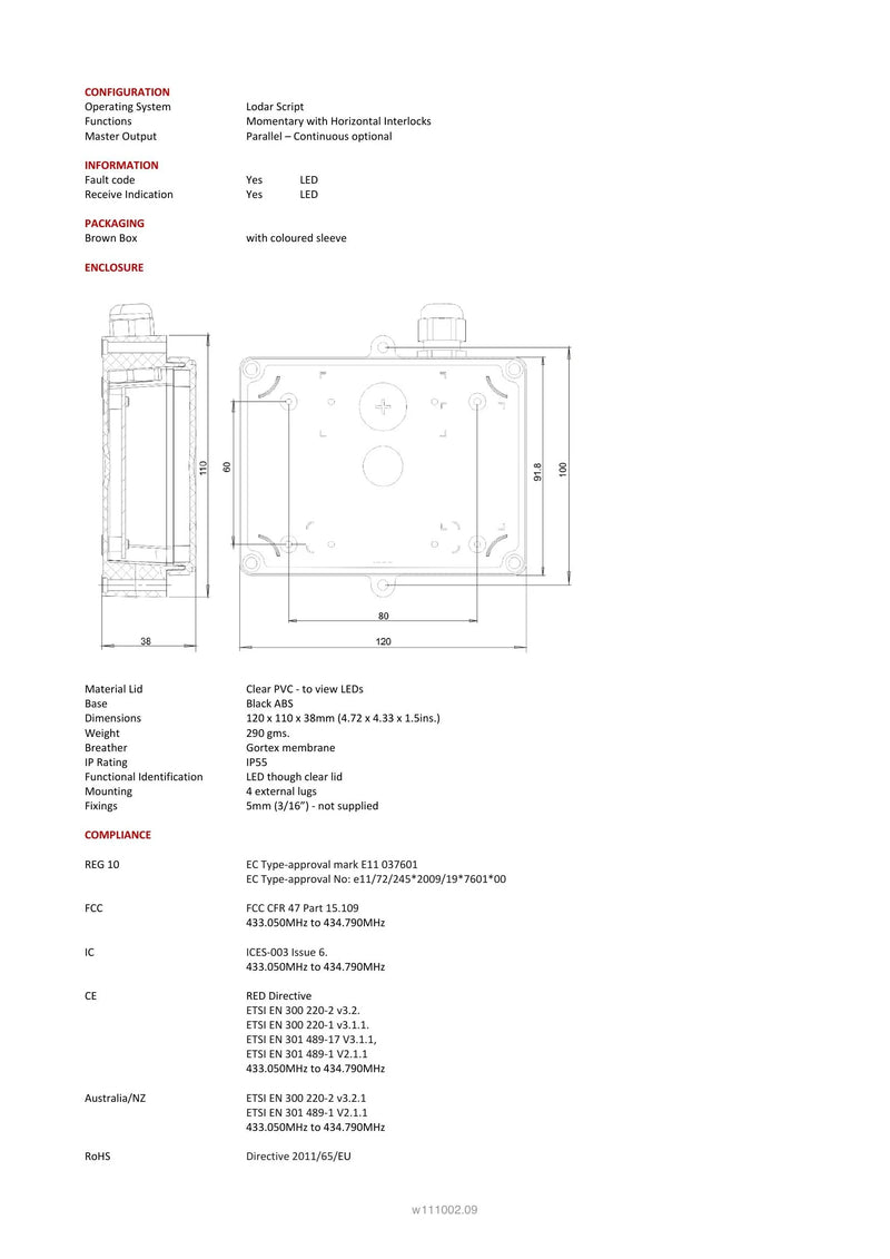 111002. - 2 Function with Standard Transmitter — Page 3