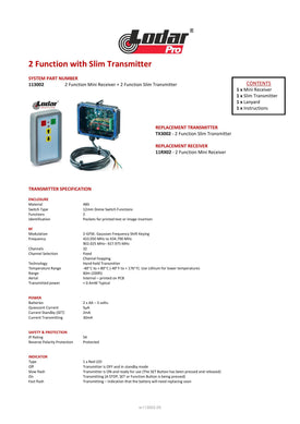 Thumbnail for 113002 - 2 Function with Slim Transmitter