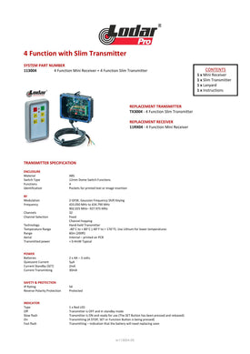 Thumbnail for 113004 - 4 Function with Slim Transmitter