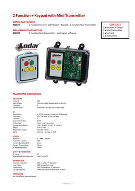 Thumbnail for 92002K - 2 Function + Keypad with Mini Transmitter