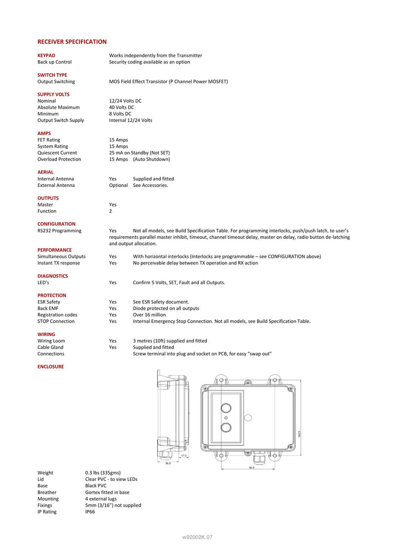 92002K - 2 Function + Keypad with Mini Transmitter — Page 3