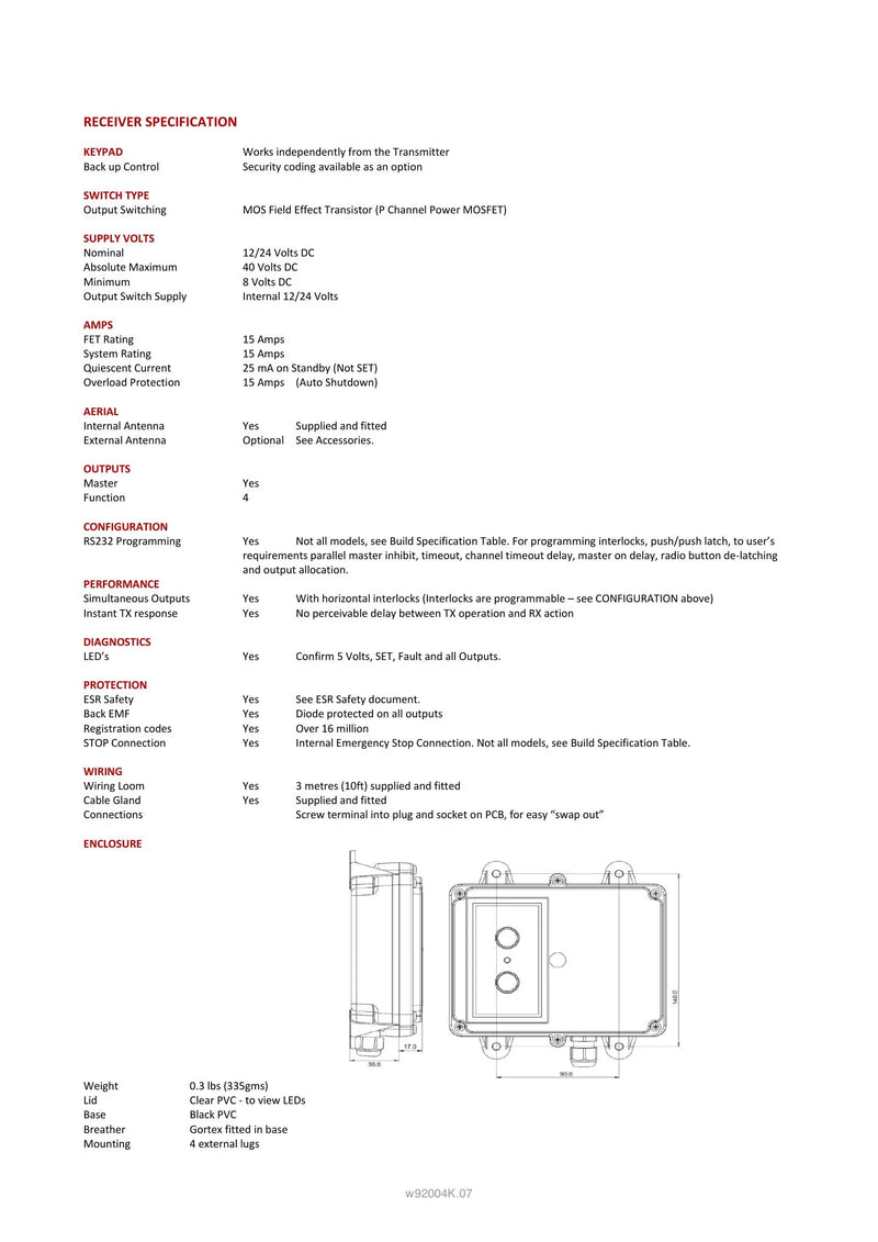 92004K - 4 Function + Keypad with Mini Transmitter — Page 2