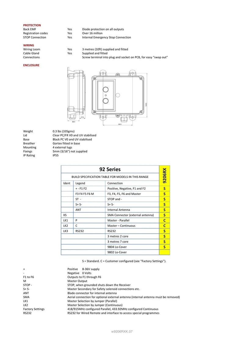 9206RXK - 6 Function Receiver + Keypad — Page 3