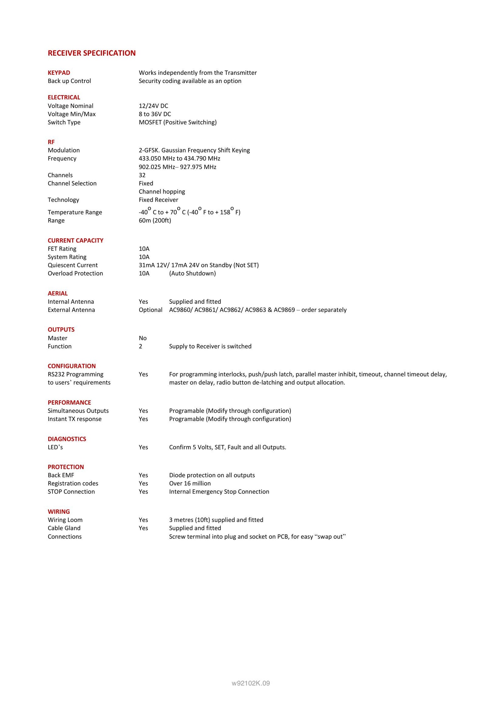 92102K - 2 Function + Keypad with Standard Transmitter - Page 2