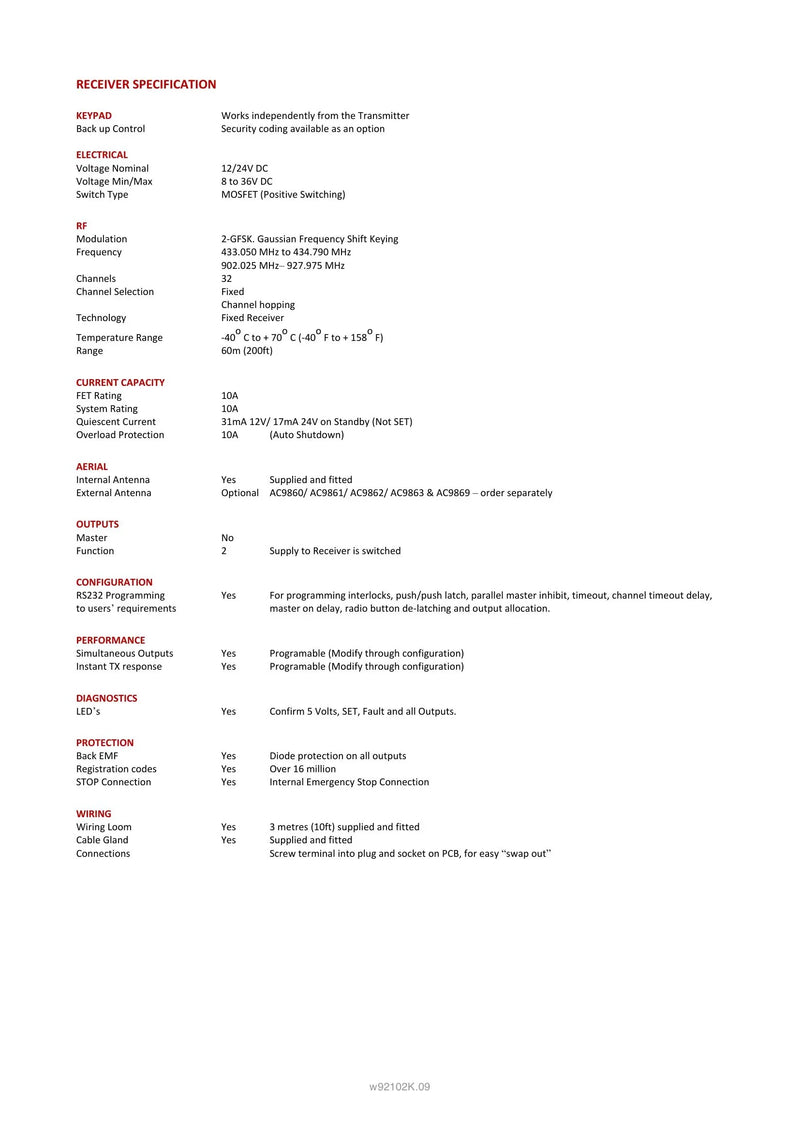 92102K - 2 Function + Keypad with Standard Transmitter — Page 2