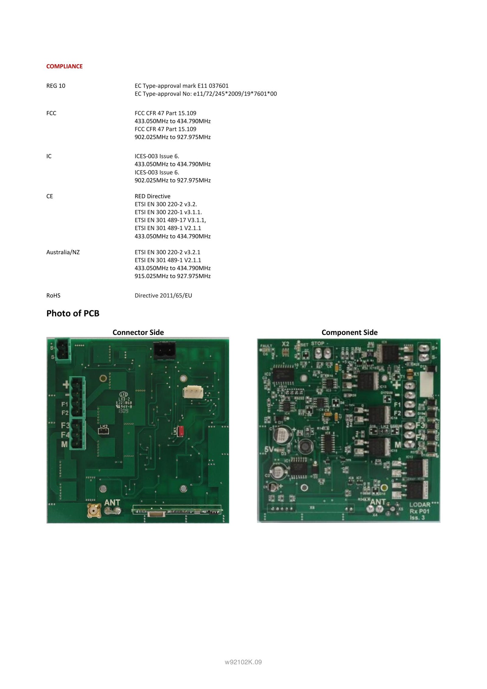 92102K - 2 Function + Keypad with Standard Transmitter - Page 4
