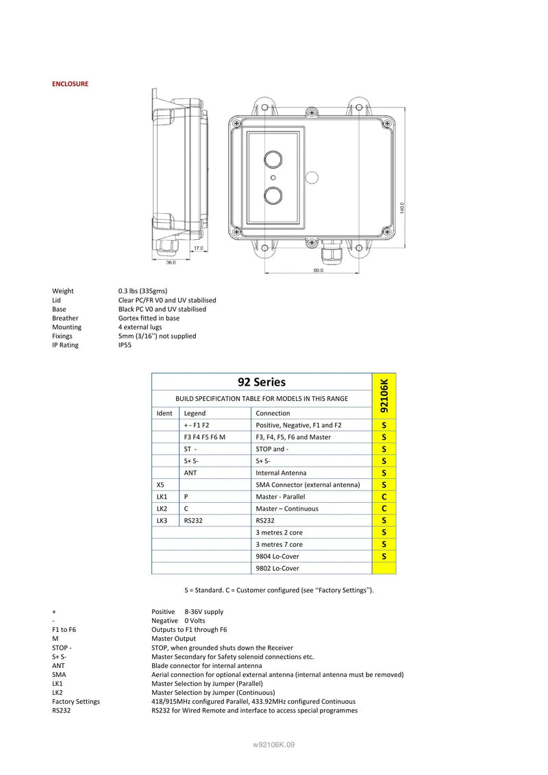 92106K - 6 Function + Keypad with Standard Transmitter — Page 3