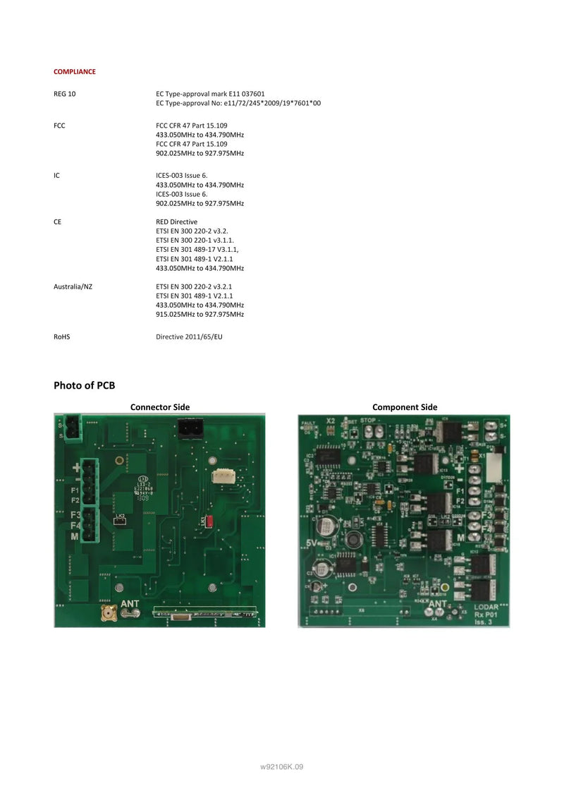 92106K - 6 Function + Keypad with Standard Transmitter — Page 4