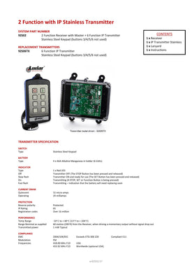 Thumbnail for 92S02 - 2 Function with IP Stainless Transmitter