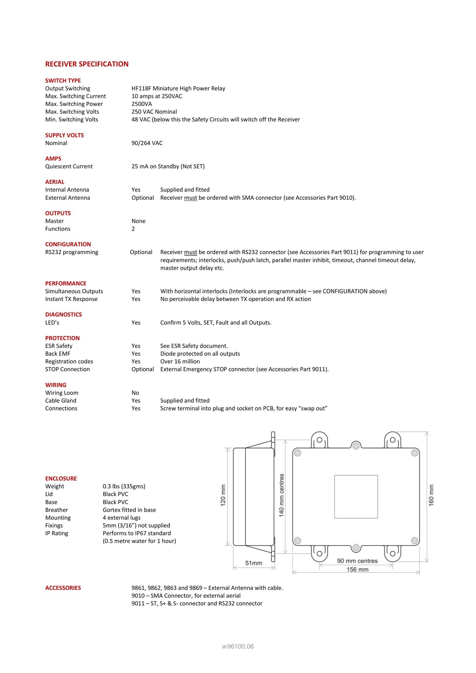 96100 Spec Sheet - Page 2