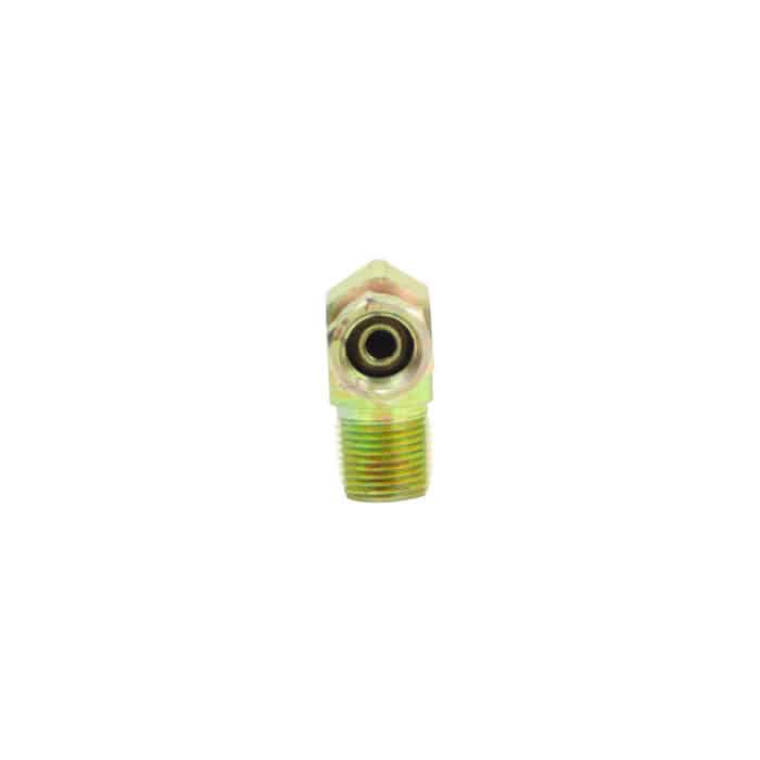 3/8" Male x 1/4" Female 90 degree Swivel Fitting Front View