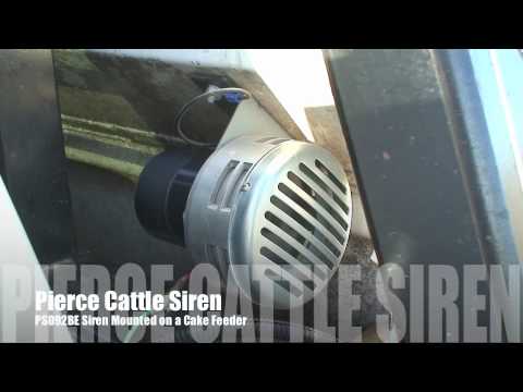 Heavy Duty Cattle Siren Mounted on a Cake Feeder